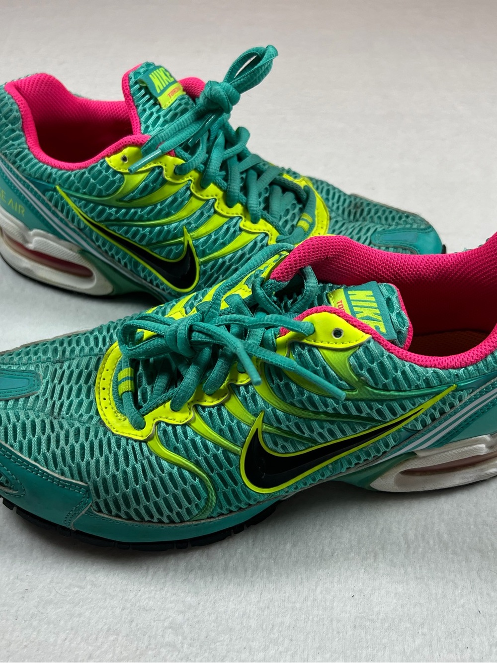 Nike Air Max Torch 4 Womens Running Shoes Hyper Jade & Pink Size 9.5 343851-376